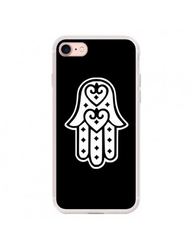 Coque iPhone 7/8 et SE 2020 Main de Fatma Oeil Noir - Laetitia