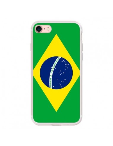 Coque iPhone 7/8 et SE 2020 Drapeau Brésil Brésilien - Laetitia