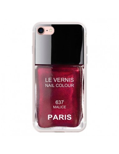 Coque iPhone 7/8 et SE 2020 Vernis Paris Malice Violet - Laetitia