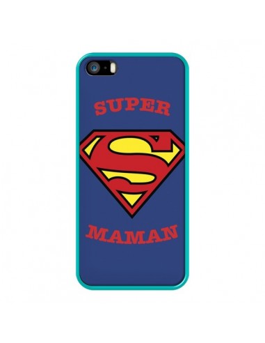 Coque iPhone 5/5S et SE Super Maman Superman - Laetitia