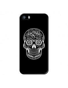 Coque iPhone 5/5S et SE Tête de Mort Mexicaine Blanche -...