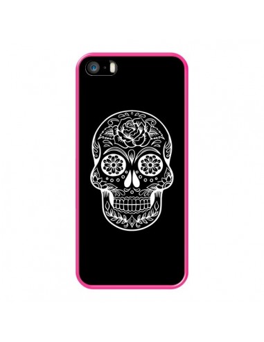 Coque iPhone 5/5S et SE Tête de Mort Mexicaine Blanche - Laetitia