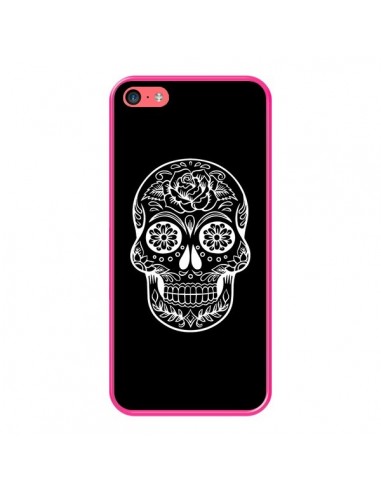 Coque iPhone 5C Tête de Mort Mexicaine Blanche - Laetitia