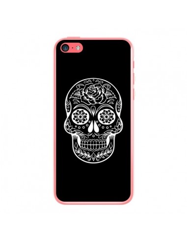 Coque iPhone 5C Tête de Mort Mexicaine Blanche - Laetitia