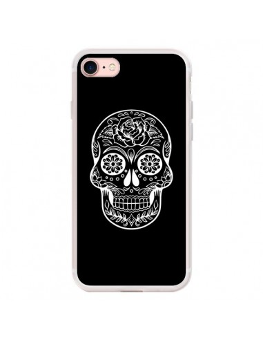 Coque iPhone 7/8 et SE 2020 Tête de Mort Mexicaine Blanche - Laetitia