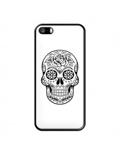 Coque iPhone 5/5S et SE Tête de Mort Mexicaine Noir -...