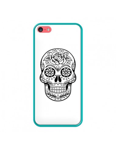 Coque iPhone 5C Tête de Mort Mexicaine Noir - Laetitia