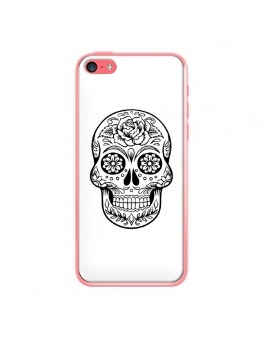Coque iPhone 5C Tête de Mort Mexicaine Noir - Laetitia