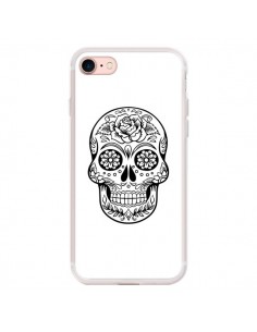 Coque iPhone 7/8 et SE 2020 Tête de Mort Mexicaine Noir -...