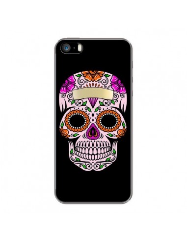 Coque iPhone 5/5S et SE Tête de Mort Mexicaine Multicolore - Laetitia