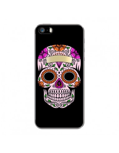 Coque iPhone 5/5S et SE Tête de Mort Mexicaine Multicolore - Laetitia