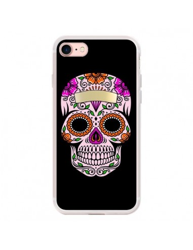Coque iPhone 7/8 et SE 2020 Tête de Mort Mexicaine Multicolore - Laetitia