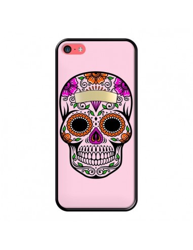 Coque iPhone 5C Tête de Mort Mexicaine Rose Multicolore - Laetitia