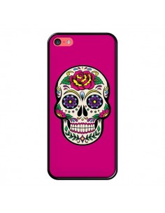 Coque iPhone 5C Tête de Mort Mexicaine Rose Fushia -...