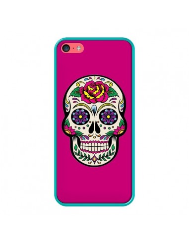 Coque iPhone 5C Tête de Mort Mexicaine Rose Fushia - Laetitia