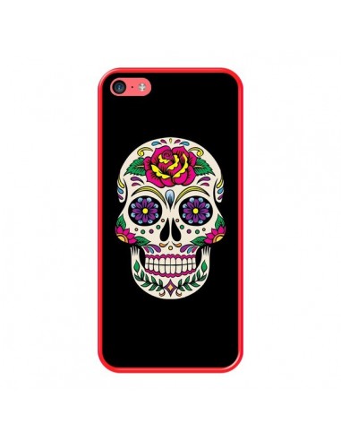 Coque iPhone 5C Tête de Mort Mexicaine Multicolore Noir - Laetitia