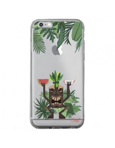 Coque iPhone 6 Plus et 6S Plus Tiki Thailande Jungle Bois Transparente - Chapo