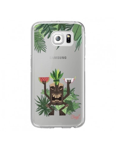 Coque Tiki Thailande Jungle Bois Transparente pour Samsung Galaxy S6 Edge - Chapo