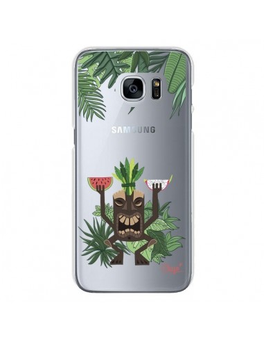 Coque Tiki Thailande Jungle Bois Transparente pour Samsung Galaxy S7 - Chapo