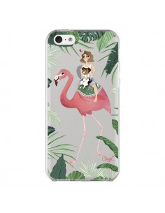 Coque iPhone 5C Lolo Love Flamant Rose Chien Transparente...