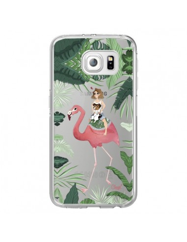 Coque Lolo Love Flamant Rose Chien Transparente pour Samsung Galaxy S6 Edge - Chapo