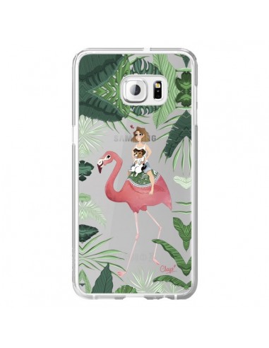 Coque Lolo Love Flamant Rose Chien Transparente pour Samsung Galaxy S6 Edge Plus - Chapo