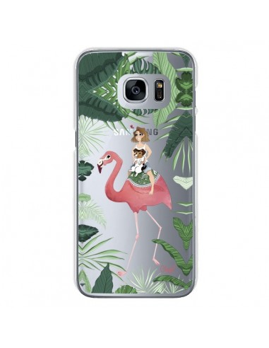 Coque Lolo Love Flamant Rose Chien Transparente pour Samsung Galaxy S7 - Chapo