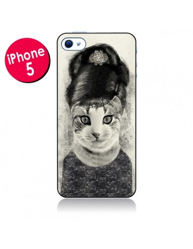 Coque Audrey Cat Chat pour iPhone 5 - Tipsy Eyes