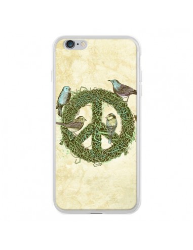 Coque iPhone 6 Plus et 6S Plus Peace And Love Nature Oiseaux - Rachel Caldwell
