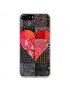 Coque iPhone 7 Plus et 8 Plus Coeur Heart Patch - Rachel...