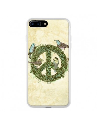 Coque iPhone 7 Plus et 8 Plus Peace And Love Nature Oiseaux - Rachel Caldwell