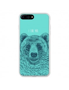 Coque iPhone 7 Plus et 8 Plus Bear Ours I like You -...