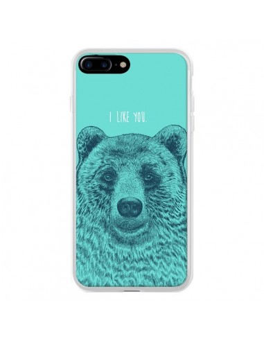 Coque iPhone 7 Plus et 8 Plus Bear Ours I like You - Rachel Caldwell