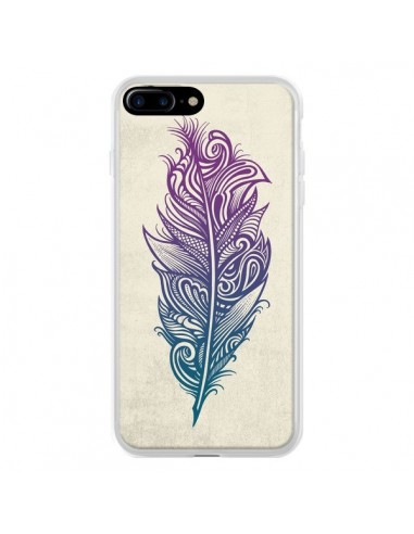 Coque iPhone 7 Plus et 8 Plus Feather Plume Arc En Ciel - Rachel Caldwell