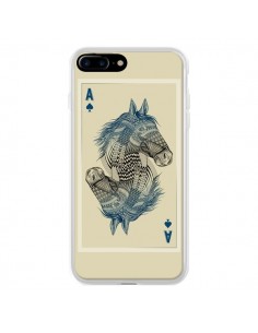 Coque iPhone 7 Plus et 8 Plus Cheval Carte Jeu Horse As -...