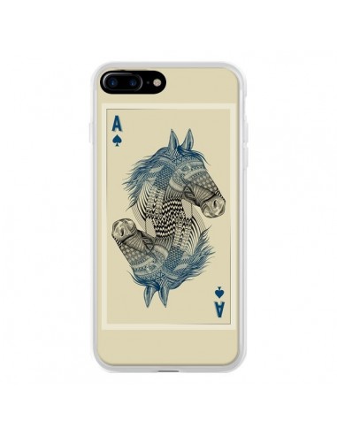 Coque iPhone 7 Plus et 8 Plus Cheval Carte Jeu Horse As - Rachel Caldwell