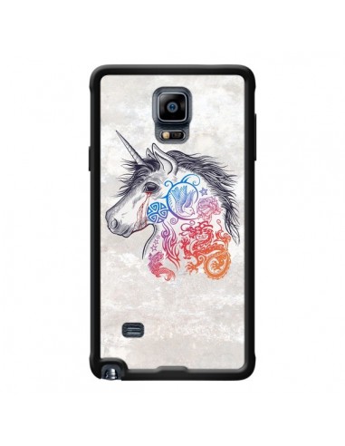 Coque Licorne Muticolore pour Samsung Galaxy Note 4 - Rachel Caldwell