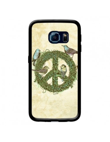 Coque Peace And Love Nature Oiseaux pour Samsung Galaxy S6 Edge - Rachel Caldwell