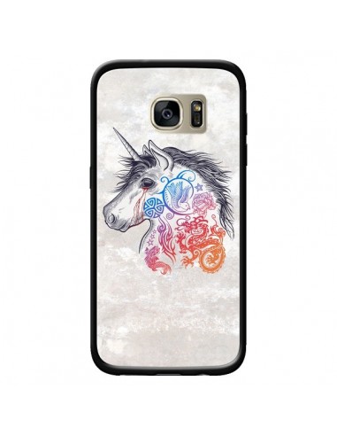 Coque Licorne Muticolore pour Samsung Galaxy S7 Edge - Rachel Caldwell