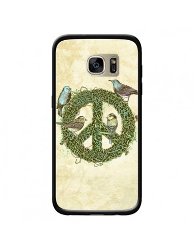 Coque Peace And Love Nature Oiseaux pour Samsung Galaxy S7 Edge - Rachel Caldwell