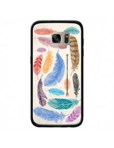 Coque Feather Plumes Multicolores pour Samsung Galaxy S7...