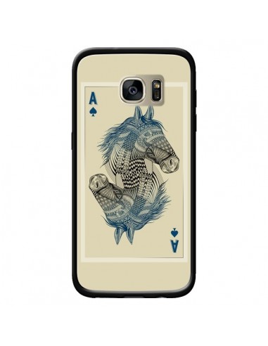 Coque Cheval Carte Jeu Horse As pour Samsung Galaxy S7 Edge - Rachel Caldwell