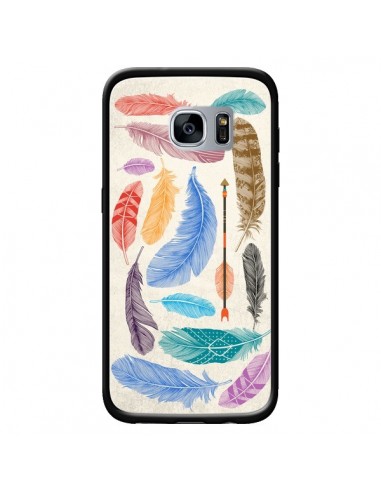 Coque Feather Plumes Multicolores pour Samsung Galaxy S7 - Rachel Caldwell