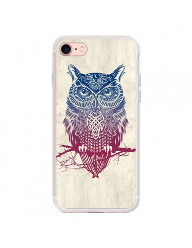 Coque iPhone 7/8 et SE 2020 Chouette - Rachel Caldwell