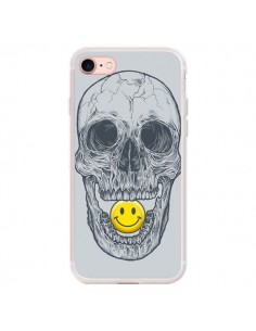 Coque iPhone 7/8 et SE 2020 Smiley Face Tête de Mort -...