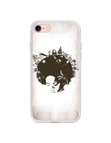 Coque iPhone 7/8 et SE 2020 Childhood Garden Afro - Rachel Caldwell