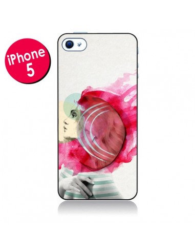 Coque Bright Pink Femme pour iPhone 5 - Jenny Liz Rome