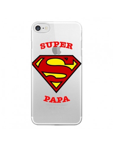 Coque iPhone 7/8 et SE 2020 Super Papa Transparente - Laetitia