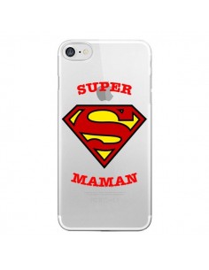 Coque iPhone 7/8 et SE 2020 Super Maman Transparente -...