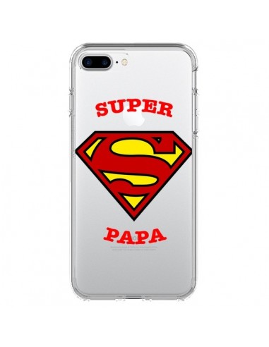 Coque iPhone 7 Plus et 8 Plus Super Papa Transparente - Laetitia